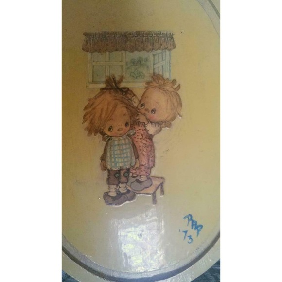 1973 Betsy Clark Decoupage Oval Wall Decor Pictures Hangings Signed Folk - Picture 6 of 10